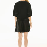 POL CLOTHING - Harlyn Topstitch Tee - Black