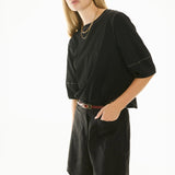 POL CLOTHING - Safria Scallop Short - Black