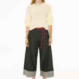 POL CLOTHING - Harlyn Topstitch Tee - Ivory