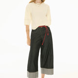 POL CLOTHING - Harlyn Topstitch Tee - Ivory