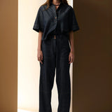POL CLOTHING - Muhle Barrel Pant - Indigo