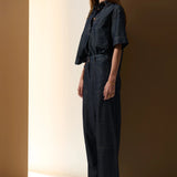 POL CLOTHING - Muhle Barrel Pant - Indigo