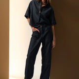 POL CLOTHING - Muhle Barrel Pant - Indigo