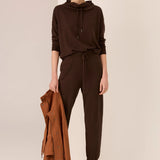 POL CLOTHING - Rowan Drawcord Knit - Chocolate