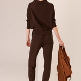 POL CLOTHING - Rowan Drawcord Knit - Chocolate