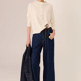 POL CLOTHING - Rowan Drawcord Knit - Ivory