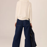 POL CLOTHING - Rowan Drawcord Knit - Ivory