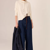 POL CLOTHING - Rowan Drawcord Knit - Ivory