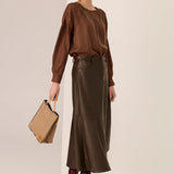 POL CLOTHING - Nora Top - Chocolate