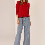 POL CLOTHING - Orson Crew Knit - Red