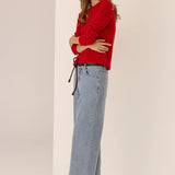 POL CLOTHING - Orson Crew Knit - Red