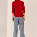 POL CLOTHING - Orson Crew Knit - Red