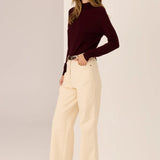 POL CLOTHING - Lana Wide Leg Jean - Ivory