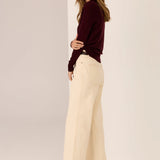 POL CLOTHING - Lana Wide Leg Jean - Ivory