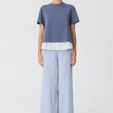 POL CLOTHING - Mirel Multimedia Tee - Blue
