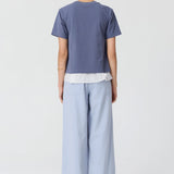POL CLOTHING - Mirel Multimedia Tee - Blue