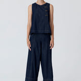 POL CLOTHING - Anise Crop Denim Pant - Denim