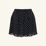 SHONA JOY - Houston Tiered Mini Skirt - Noir Polka