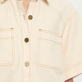 KIVARI - Paloma Denim Shirt - Cream