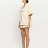 KIVARI - Paloma Denim Shirt - Cream