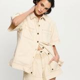 KIVARI - Paloma Denim Shirt - Cream