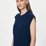 ROWIE - Quinn Merino Knit Vest - Royal Blue