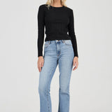 ROLLAS - Classic Pointelle L.S Top - Black