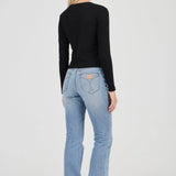 ROLLAS - Classic Pointelle L.S Top - Black