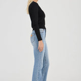 ROLLAS - Classic Pointelle L.S Top - Black