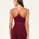 P.E NATION - Release Seamless Tank - Cabernet / Strawberry