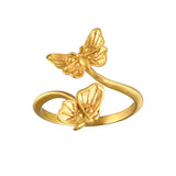 SATYA - Freedom to Soar Adjustable Butterfly Ring | Gold