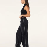 P.E NATION - Routine Quarter Zip Tank - Black