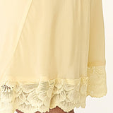 ROWIE - Tessa Silk Midi Skirt - Lemon