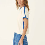 ROWIE - Raina Contrast Tee - Cornflower