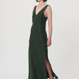 Rowie - Regina Midi Dress - Olive