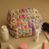 SPELL - Renew Quilted Medium Make Up Bag - Lovebird - Chamomile