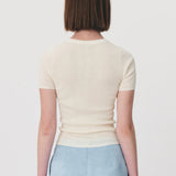 ROWIE - Rib Knit Tee - Bone