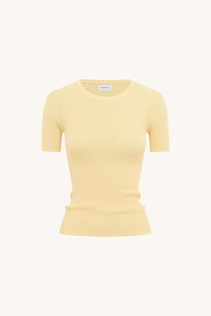 Rowie - Rib Knit Tee - Butter