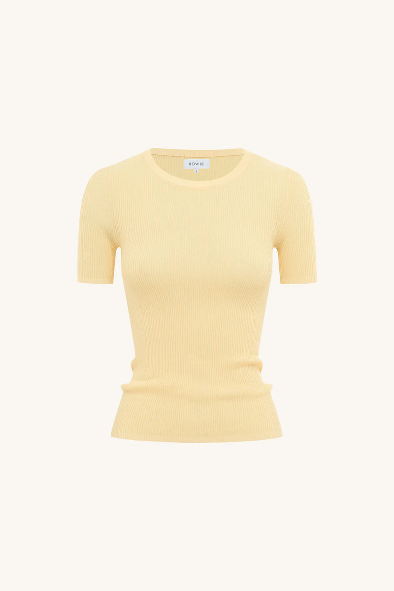 Rowie - Rib Knit Tee - Butter
