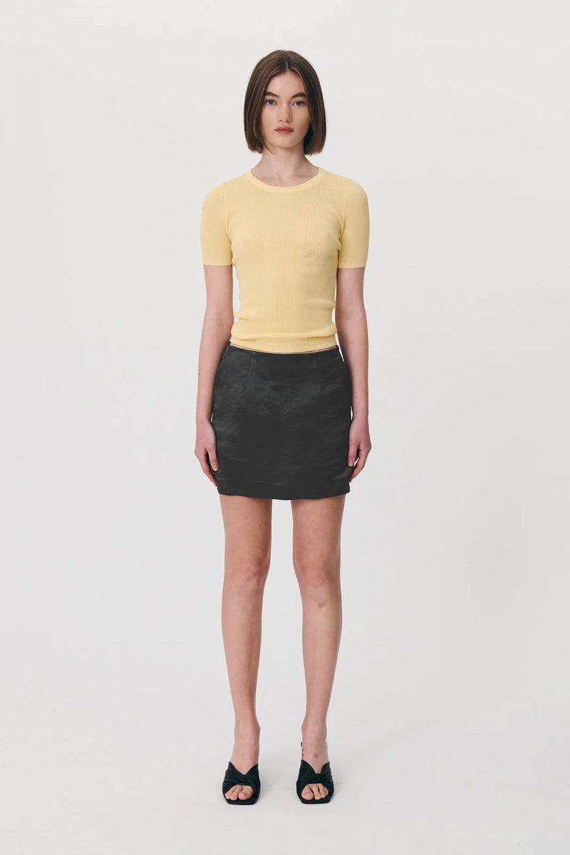 Rowie - Rib Knit Tee - Butter