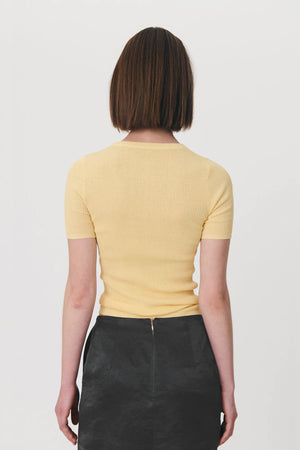 Rowie - Rib Knit Tee - Butter