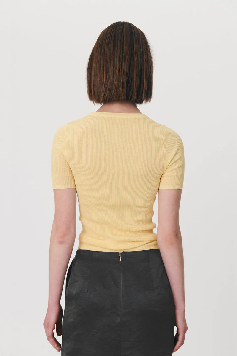 Rowie - Rib Knit Tee - Butter