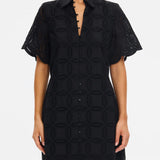 KIVARI - Rio Mini Shirt Dress - Black