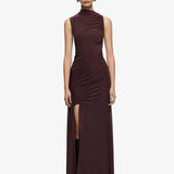 BEC + BRIDGE - Marabou Maxi Dress - Aubergine