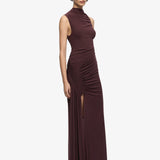BEC + BRIDGE - Marabou Maxi Dress - Aubergine