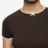 BEC + BRIDGE - Moneta Baby Tee - Dark Chocolate