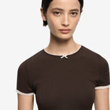 BEC + BRIDGE - Moneta Baby Tee - Dark Chocolate