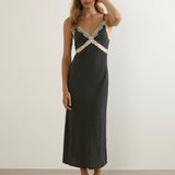 AUGUSTE - Darlene Midi Dress - Black Polka