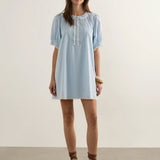 AUGUSTE - Magdalena Mini Dress - Sky Blue