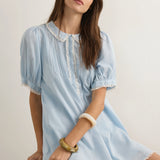 AUGUSTE - Magdalena Mini Dress - Sky Blue